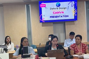 ถ่ายทอดความรู้ เรื่อง “Data & Design นำเสนออย่างมีสไตล์ด้วย Canva”(23-พฤษภาคม-2568)